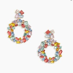 NWT J Crew Crystal Wreath Earrings
